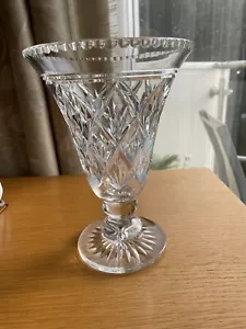Fabelhafte große Vintage Stuart Kristallglas Vase ausgestellt 23 cm hoch - Bild 1 von 8