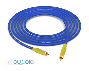 Cable cuádruple Mogami 2534 | Anfenol amarillo RCA a RCA | Azul 12 pies 12 pies 12' - Imagen 1 de 1
