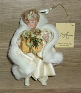 KSA Kurt Adler Collectibles Jocelyn Mostrom Doll w/Coat Holding Present Ornament - Picture 1 of 3