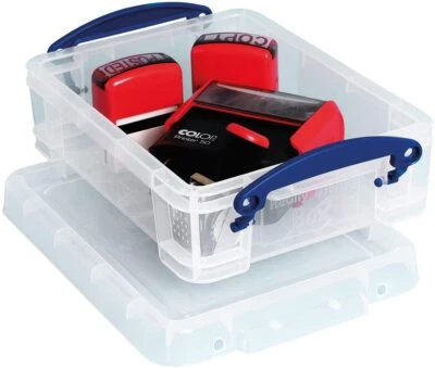 Really Useful Box 1.75 Litre Small Clear Plastic Storage Box - Image 1 of 4