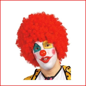 Parrucca Di Carnevale Rossa Da Clown Pagliaccio Di Costume Vestito Uomo Donna - Foto 1 di 1