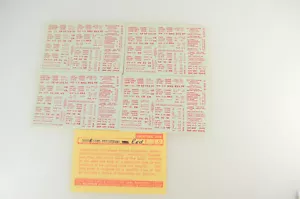 Walthers O Scale Red Steam-Era Freight Car Data Decals - D606R - Picture 1 of 3