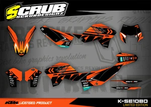 KTM Dekor EXC 125 200 250 300 400 450 530R 2008 2009 2010 2011 Aufkleber SCRUB - Bild 1 von 15