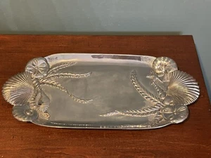 Fitz & Floyd Aluminium Metall Muscheln Muschel Platte Tablett 15" lang selten - Bild 1 von 6