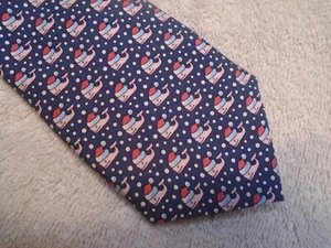 Vineyard Vines Santa Whale Pattern Boys' Necktie NWT $49.50  Made in USA Navy - Picture 1 of 4