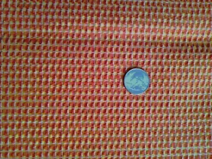 Springs Industries "Pucker' Seersucker Cotton Fabric #9511 Orange/Yellow 45"x39" - Picture 1 of 3