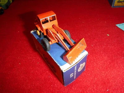 Vintage Lesney Matchbox Hatra Tractor Shovel #69 Solid Orange in Original Box  - Image 1 of 4