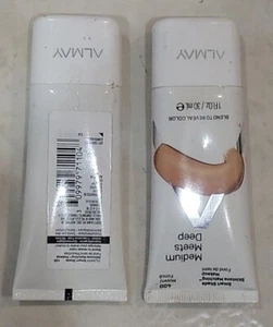 2 Almay, Matching Makeup, Hypoallergenic,400 Medium Meets Deep, 1oz  - Picture 1 of 5