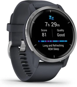 Garmin Venu 2 – GPS-Fitness-Smartwatch - 1,3“ AMOLED-Touchdisplay - Granitblau - Bild 1 von 9