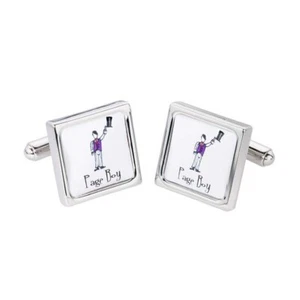 Page Boy Square Cufflinks by Sonia Spencer SONIA_6908 - Picture 1 of 1