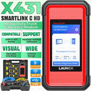 LAUNCH SmartLink C HD Heavy Duty Truck Diagnostic Scanner Tool X431 v+/pro3S+ - Picture 1 of 9