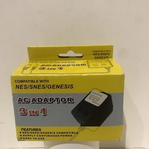 3 In 1 Universal AC Adapter for Nintendo SNES / NES / Sega Genesis New - Picture 1 of 2