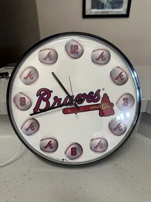 Atlanta Braves Baseball Vintage Wall Clock Sign P&K Products - Image 1 of 4