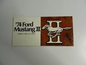 Vintage 1974 Ford Mustang II Hardtop Ghia 2+2 Mach I USA Small Sales Brochure - Picture 1 of 6