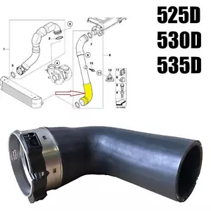 TUBO DE MANGUERA TURBO INTERCOOLER PARA BMW SERIE 5 E60 E61 525D 530D 90° PARTE INFERIOR - Imagen 1 de 4