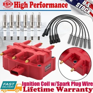 Ignition Coil & Iridium Spark Plug & Wire Set for 2007-2011 Jeep Wrangler UF305 - Picture 1 of 14