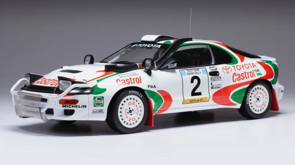 Ixo Model TOYOTA CELICA TURBO 4WD N.2 SAFARI RALLY 1993 ALLEN/KIVIMAKI 1 18