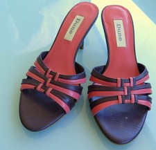 Stylish Orange and Brown slip on mules from Dune - Size 37