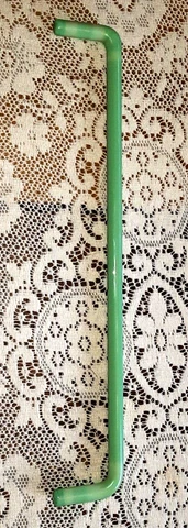 Vintage Antique JADEITE Glass Towel Bar Bent / Curved Ends 14"  No Hardware Cover