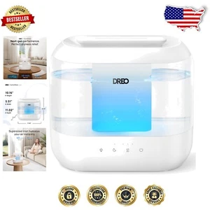 Portable Ultrasonic Humidifier with Adjustable Humidity - Perfect for Nurseries - Picture 1 of 11