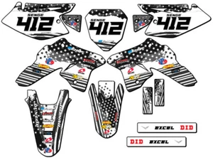 2008-2023 DRZ 125 MERICA Grey Senge Graphics Kit Compatible with Suzuki - Picture 1 of 10