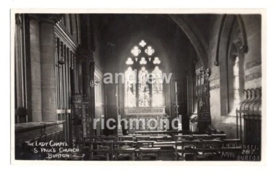 Burton On Trent St Pauls Church Lady Chapel Simnett 1910/1915 RP Postcard - Image 1 of 2