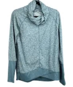 ZELLA Damen S Gwen kuschelig meliert Wasserfallausschnitt Activewear Jacke Pullover Yoga - Bild 1 von 9