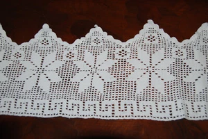 Pizzo all’uncinetto fato a mano 5,5 m x 23 cm • Bordo• Vintage - Foto 1 di 6