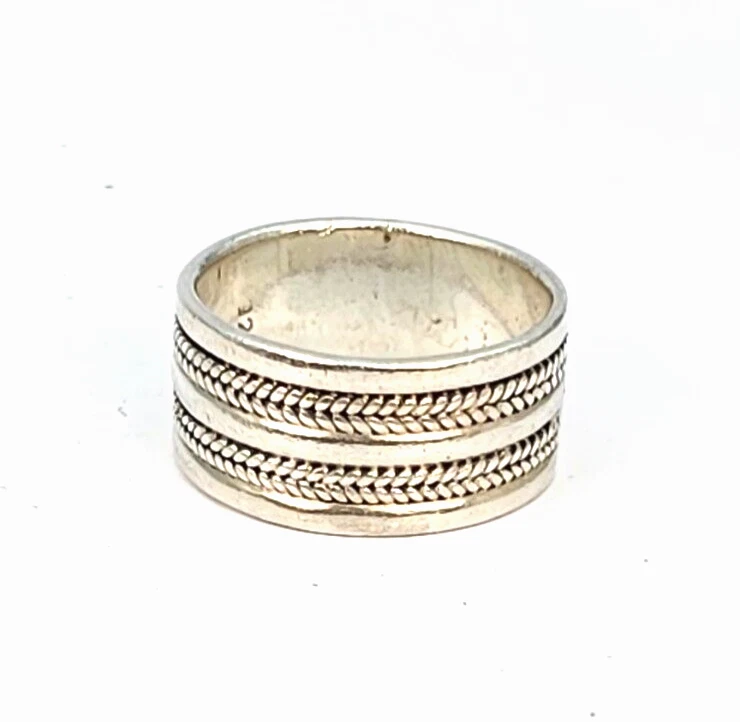 Anello Argento 925 - " Anello Doppio Anello " - 4,73g - Immagine 1 di 1