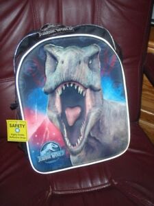 Jurassic World Backpack NEW 3-D Canvas Book Bag Jurassic Park T-Rex NWT