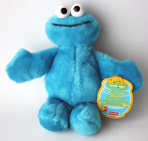VINTAGE SESAME STREET COOKIE MONSTER 22cm/8.6" PLUSH TOY FISHER PRICE 2000 NEW ! - Picture 1 of 5