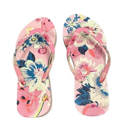 Vera Bradley Sandals Womens Small Flip Flops Floral Beach Resort Cruise Vacation - Image 1 of 4