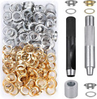 MaYuLa 240Pcs Eyelet Punch Kit 1/2 Inch Metal Grommets Eyelets and Punch 12mm