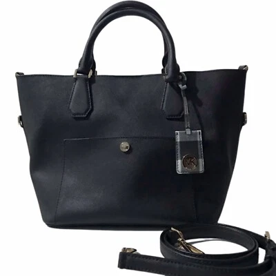 Bolsa tote balde Michael Kors Greenwich preta - Imagem 1 de 4