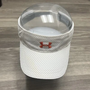 Under Armour Hat Visor White Women Performance Athletic Gym DriFit Golf Tennis - Picture 1 of 7