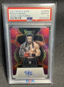 2023 SELEZIONA WWE ROMAN REIGNS PURPLE AUTO 6/35 PSA 10 TRIBAL CHIEF - Foto 1 di 3