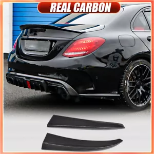 REAL CARBON Rear Bumper Side Splitters For Mercedes Benz W205 C200 C300 C43 C63 - Bild 1 von 14