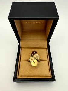 Authentischer Bvlgari Cicladi Ring 5 Scheiben 18 Karat Gelbgold Größe 6,5 US - Bild 1 von 11