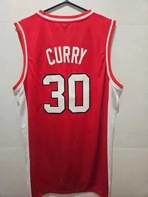 CAMISETA STEPHEN CURRY DAVIDSON WILDCATS #30 ADULTO TALLA XXL ROJA 24W X 32L Foto 1 de 4