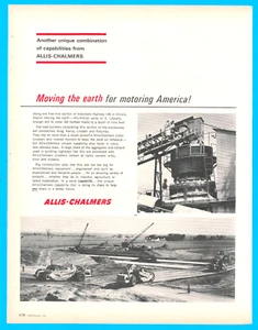 Allis-Chambers construction equipment earth movers trucks crushers print ad 1965 - Picture 1 of 3