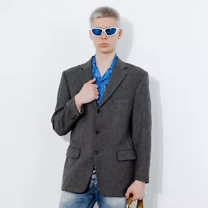 90's Vintage Daniel Hechter wool classic blazer in brown/gray - Picture 1 of 6