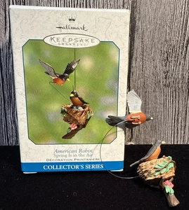 2002 Hallmark Andenken "American Robin" 3. & letztes Ornament in Serie KOSTENLOSER VERSAND - Bild 1 von 5