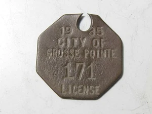 1935 Città di Grosse Pointe - Targhetta fiscale per cani - #51550 - Foto 1 di 2