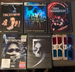 Final Destination DVD Lot 1-5 mit 4 Paar 3-D Brillen - Bild 1 von 10