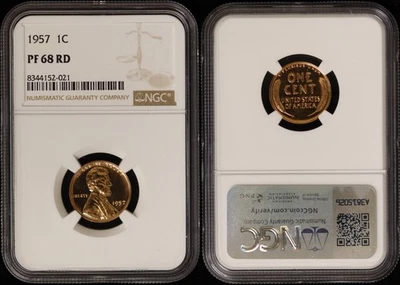 1957 Lincoln Cent - NGC PF 68 Red - Image 1 of 3