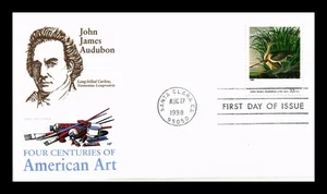 US COVER JOHN JAMES AUDUBON FOUR CENTURIES AMERICAN ART FDC HF CACHET - Picture 1 of 2