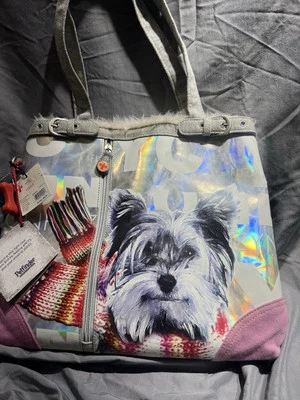 dogs, Pets,Purse, FuzzyNation, Yorker, shoulder bag, Large fur lined tote, purse - Image 1 of 4