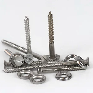 No8 / 4mm A2 Stainless Steel Slotted Countersunk Wood Screws + Cup Washers Kit - Picture 1 of 42