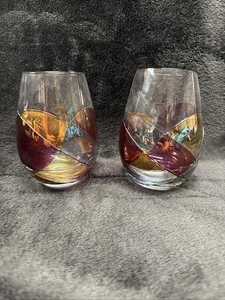 Cornet B Barcelona SAGRADA STIELLOSES MOSAIK Weingläser Spanien Buntglas rosa - Bild 1 von 13