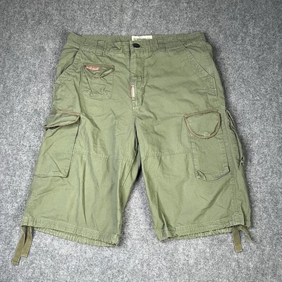 复古 Ecko Unlimited 实际事实 Y2K 宽松工装短裤 Jorts 男式 36 — 第 1/4 张图片